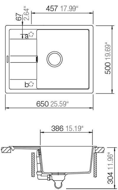 Chiuvetă de bucătărie Schock Ronda D-100L Nero