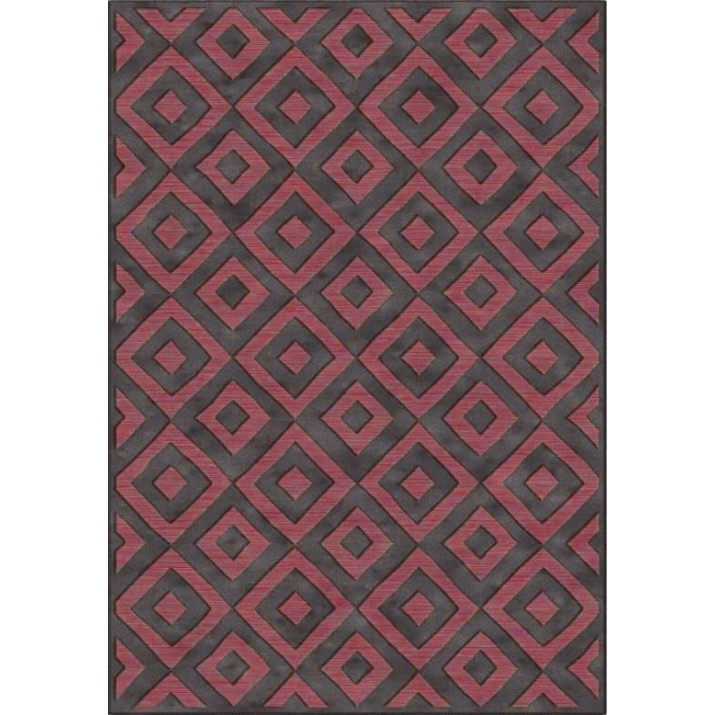 Ковёр Ecofloor Farashe (470C482380) Rhombuses Garnet/Black 1.60x2.30m