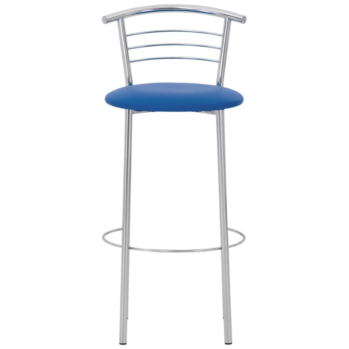 Барный стул Новый стиль Marco Hoker Chrome V15 Blue  