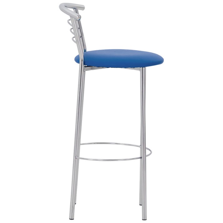 Барный стул Новый стиль Marco Hoker Chrome V15 Blue  