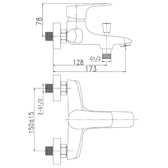 Смеситель для ванны Ferro Nice 97020/1.0
