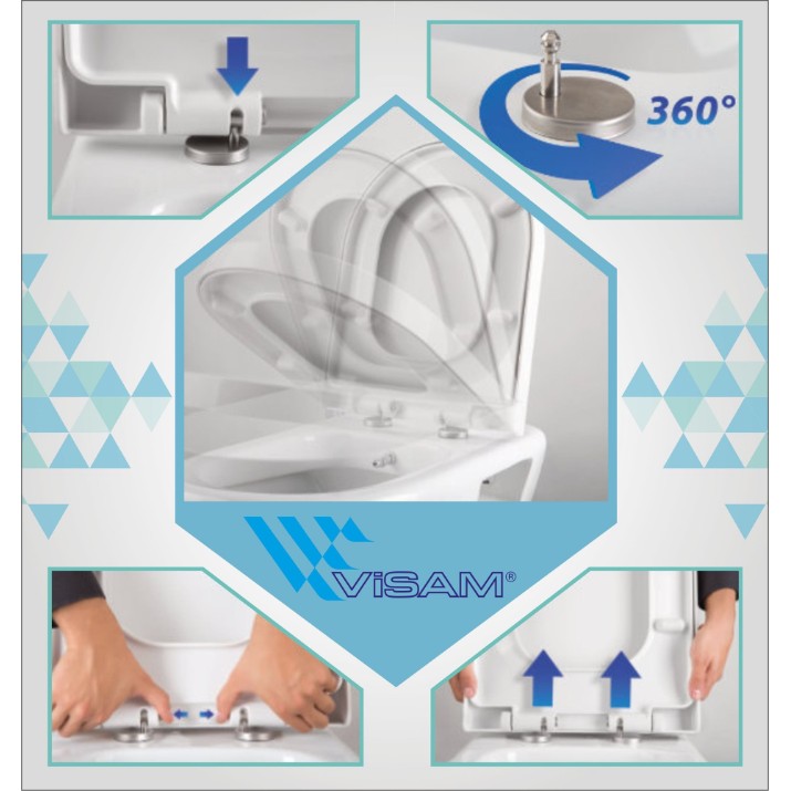 Capac de toaletă Visam Akasya Duroplast/Soft close  