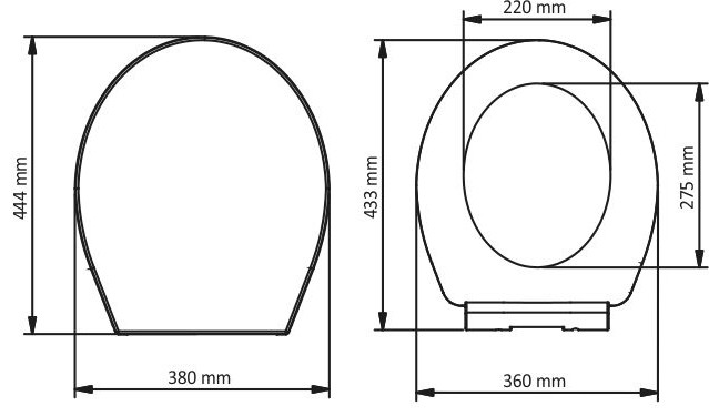 Capac de toaletă Visam Kamelya Duroplast/Soft close 