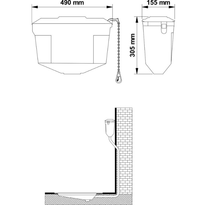 Rezervor de toaletă Visam Lord 2000 (450-001)