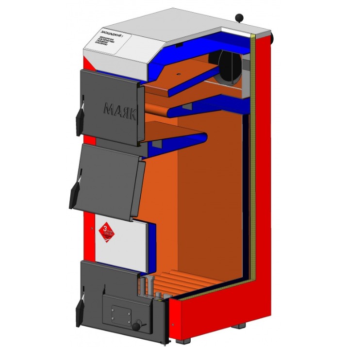 Cazan combustibil solid Маяк AOT 25 kW Standart Plus
