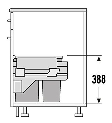 Coș de gunoi Hailo Cargo-Soft CS Slide 45.3/30 (3610491)
