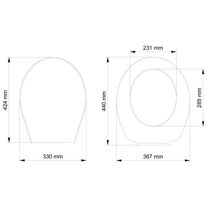 Сиденье для унитаза Visam Lavanta Duroplast
