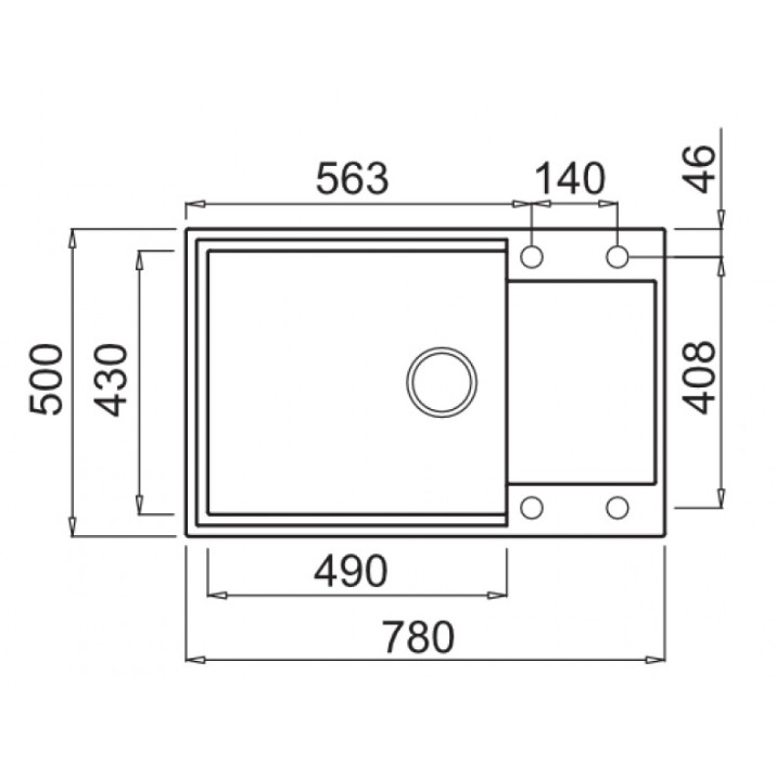 Chiuvetă de bucătărie Elleci Easy 310 48 Cemento (LGY31048)