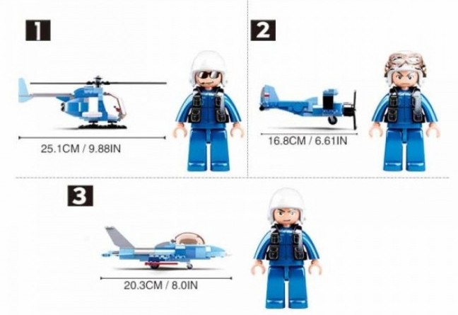 Конструктор Sluban Army 6in1 Fight Jet (B0666)