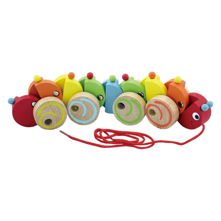 Jucarie de impins si tras Viga Pull Along Caterpillar (59950)