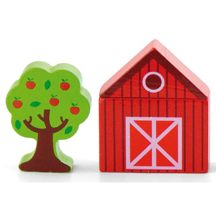 Set jucării Viga Train Set Accessory - Farm (50812)