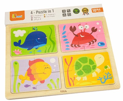 Puzzle Viga 4in1 Sea (50190)
