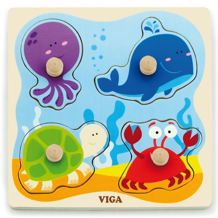 Пазл Viga Flat Puzzle with Big Wooden Knob - Sea (50132)