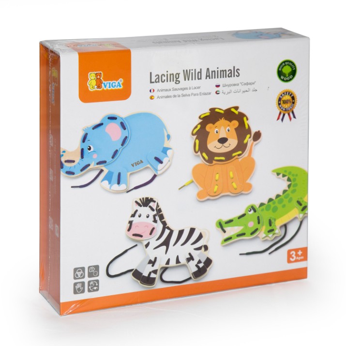 Joc-șiret Viga Lacing Wild Animals (51326)