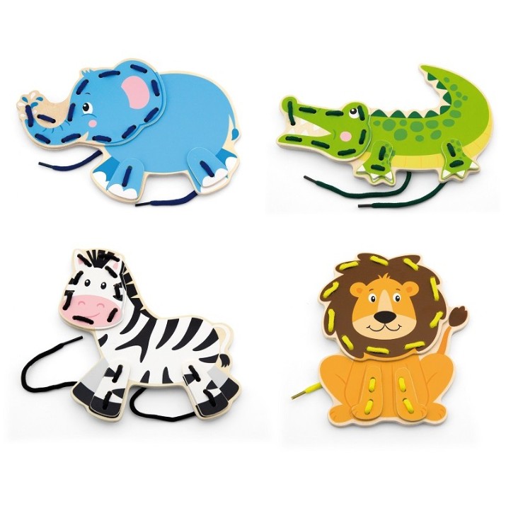 Joc-șiret Viga Lacing Wild Animals (51326)