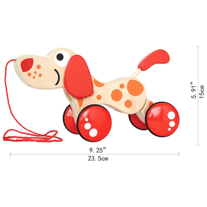 Jucarie de impins si tras Hape Pepe Pull Along (E0347B)