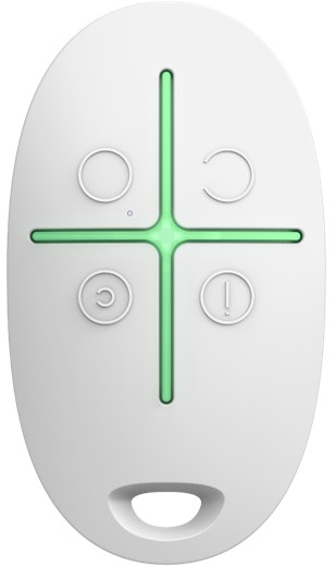 Breloc cu buton de alarmă Ajax SpaceControl White