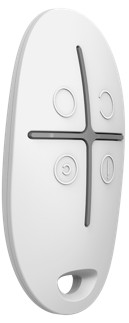 Breloc cu buton de alarmă Ajax SpaceControl White