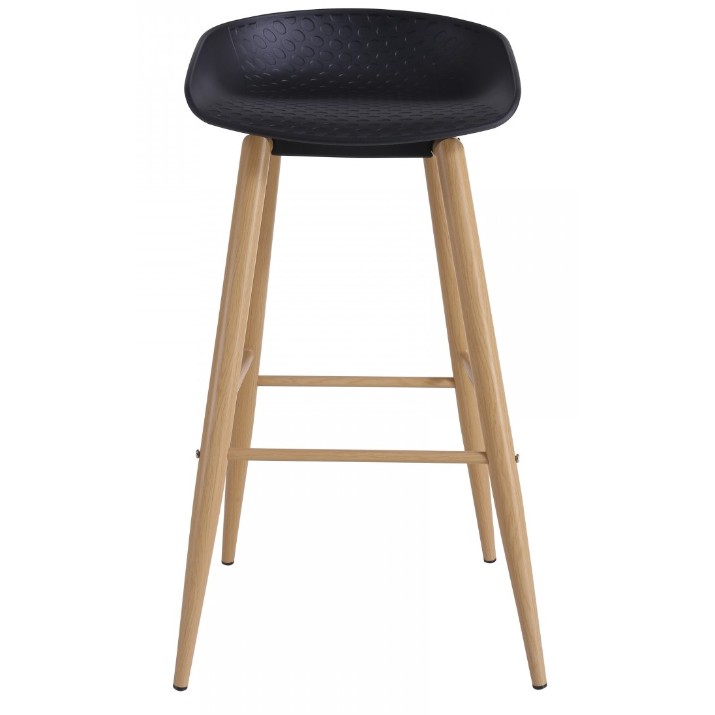 Scaun de bar Deco Hector Black/Transprint Legs