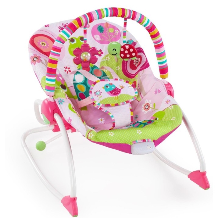 Детский шезлонг Bright Starts Raspberry Garden 2in1 (10125)