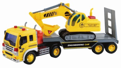 Set de mașini Wenyi 1:16 Construction Trailer Truck (WY571A)