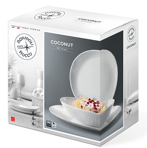 Vesela pentru servire Bormioli Rocco Coconut (39536) 18pcs