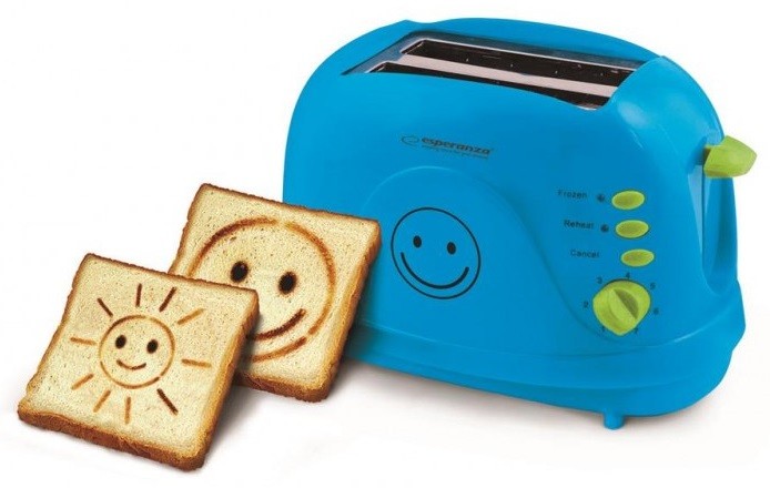 Prajitor de pâine Esperanza Smiley Blue (EKT003B)