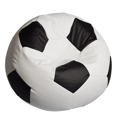 Fotoliu puf Relaxtime Football Big White&Black