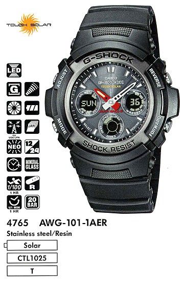 Наручные часы Casio AWG-101-1A