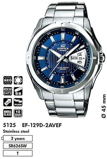 Наручные часы Casio EF-129D-2A