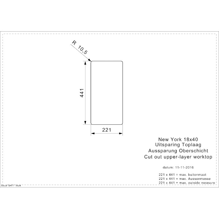 Кухонная мойка Reginox New York 18x40 (L)