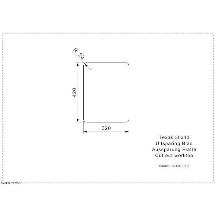 Chiuvetă de bucătărie Reginox Texas 30x40 (L)