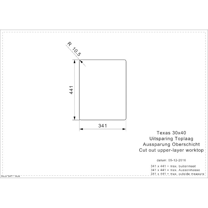 Chiuvetă de bucătărie Reginox Texas 30x40 (L)