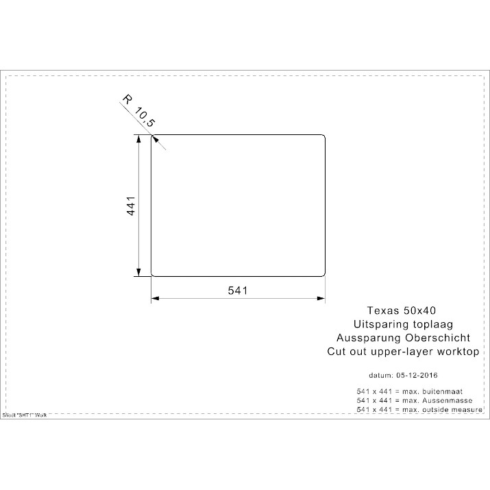 Кухонная мойка Reginox Texas 50x40 (L)