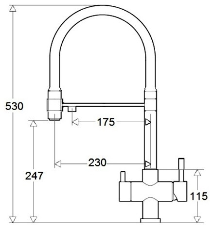 Baterie bucătărie Fabiano FKM 3143 SS Black Inox