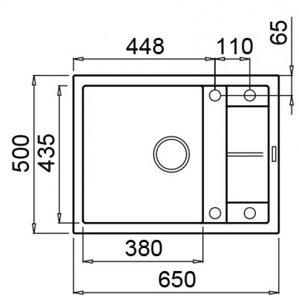 Chiuvetă de bucătărie Elleci Unico 125 48 Cemento (LGU12548)