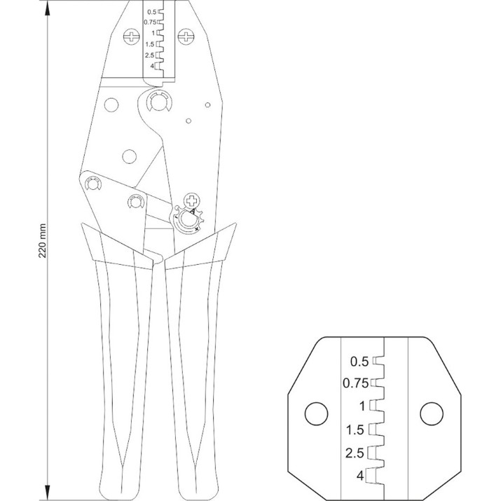 Клещи обжимные Yato YT-2299