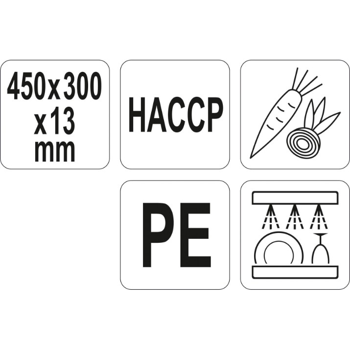 Разделочная доска Yato 45х30х1.3 cm Green YG-02171