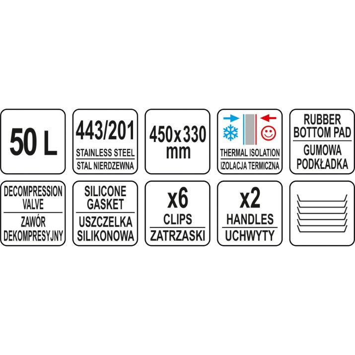 Termos pentru bucate Yato YG-09205 50L