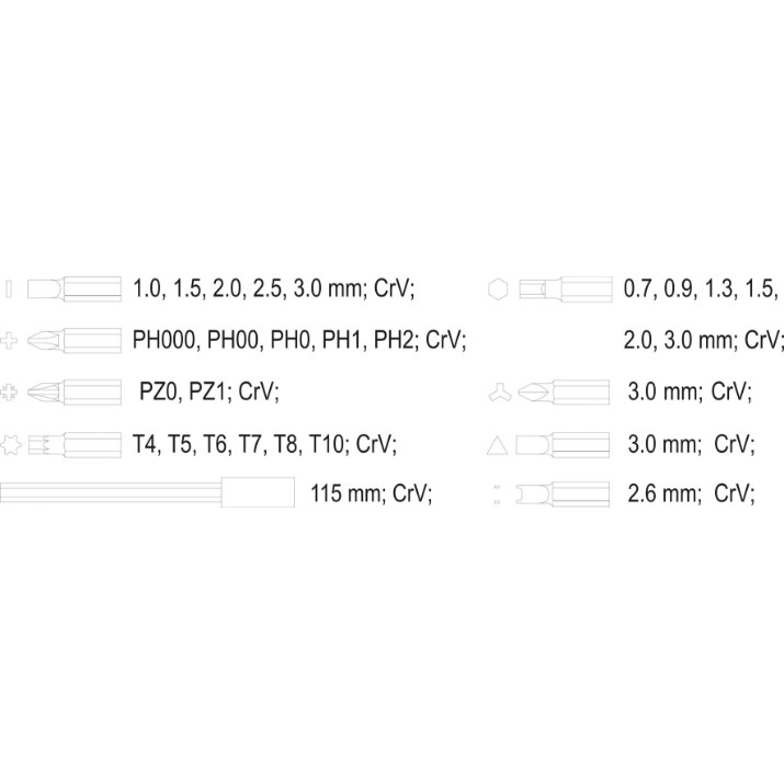Набор отверток Vorel 65025