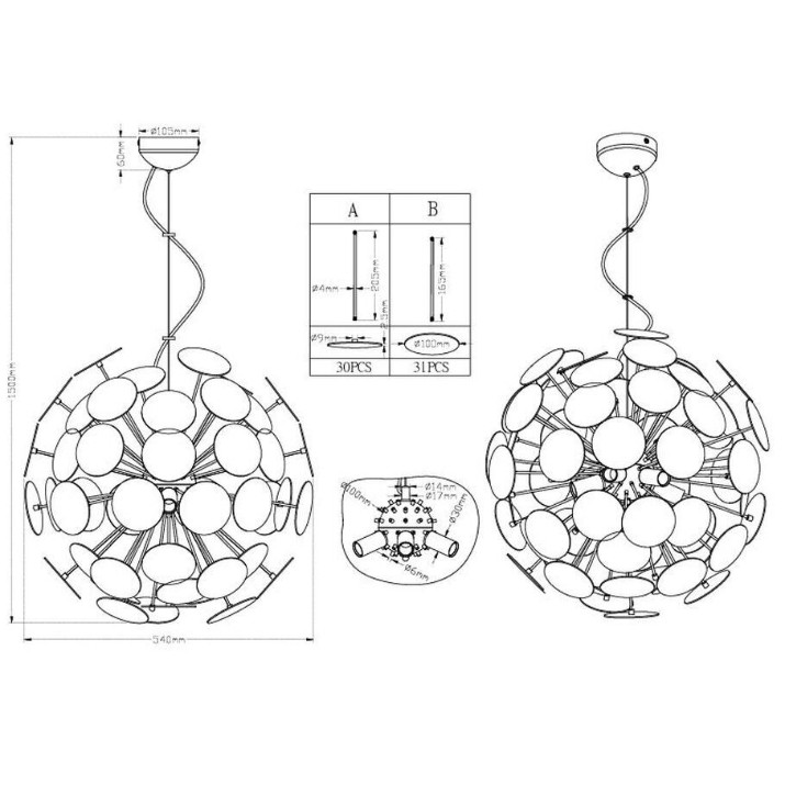 Lustră Trio Discalgo (309900631)