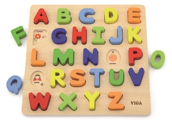 Puzzle Viga Block Puzzle — Alphabet Uppercas (50124)