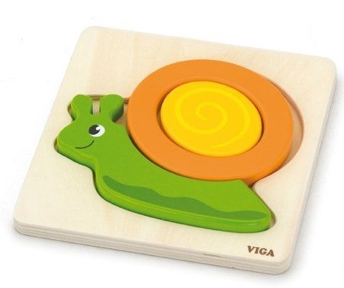 Пазл Viga 3 Shape Block Puzzle — Snail (59931)