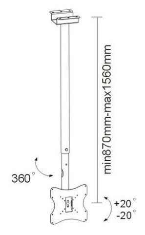 Кронштейн для ТВ Brateck LCD-CE5