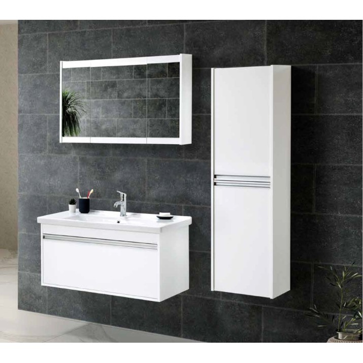 Dulap cu oglindă Martat Teos 80 White (11952)
