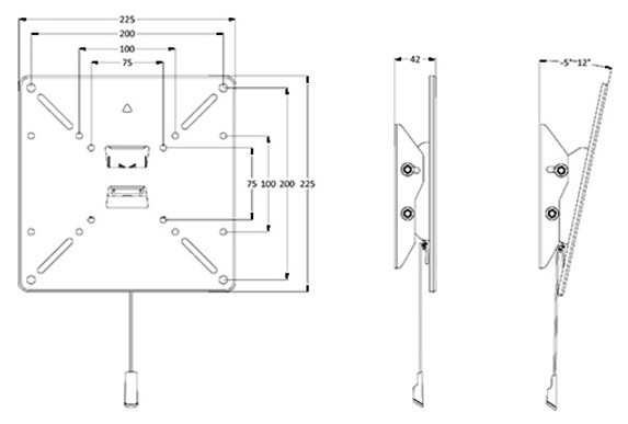 Suport TV Multibrackets M Vesa Wallmount Tilt 200