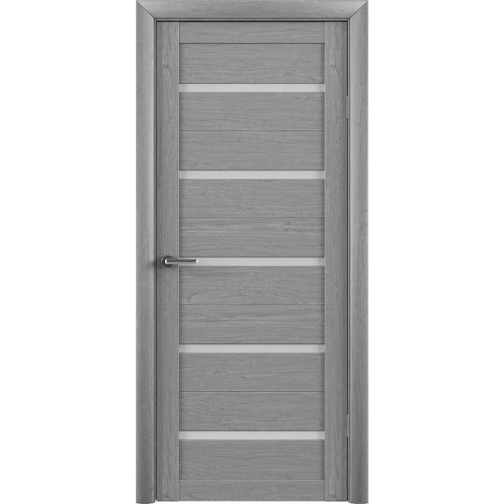 Межкомнатная дверь Luxdoors Trend T-2 Flora Matte Glass Eco Tex TB TP 200x40 Oak Gray
