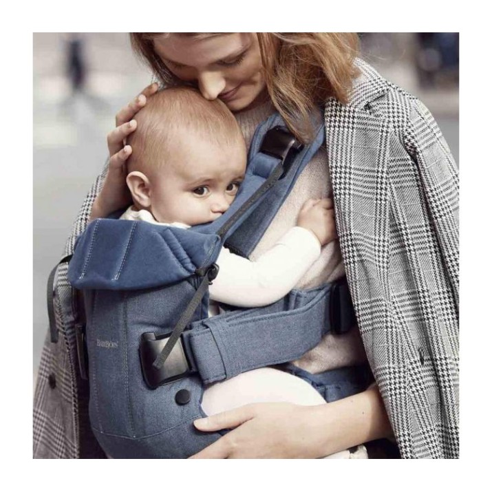 Marsupiu pentru copii BabyBjorn One Denim Midnight Blue (098051E1) 