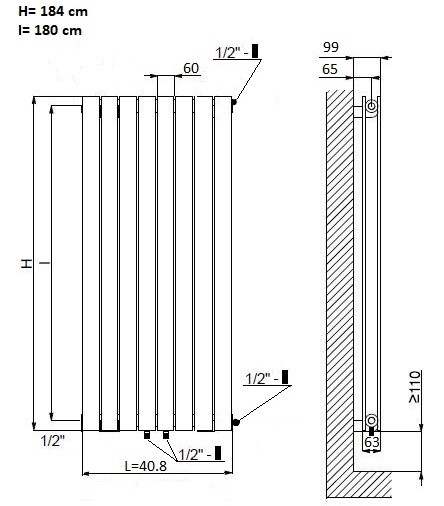 Radiator Radex Orion-S HB-R35S102 (408x1838)