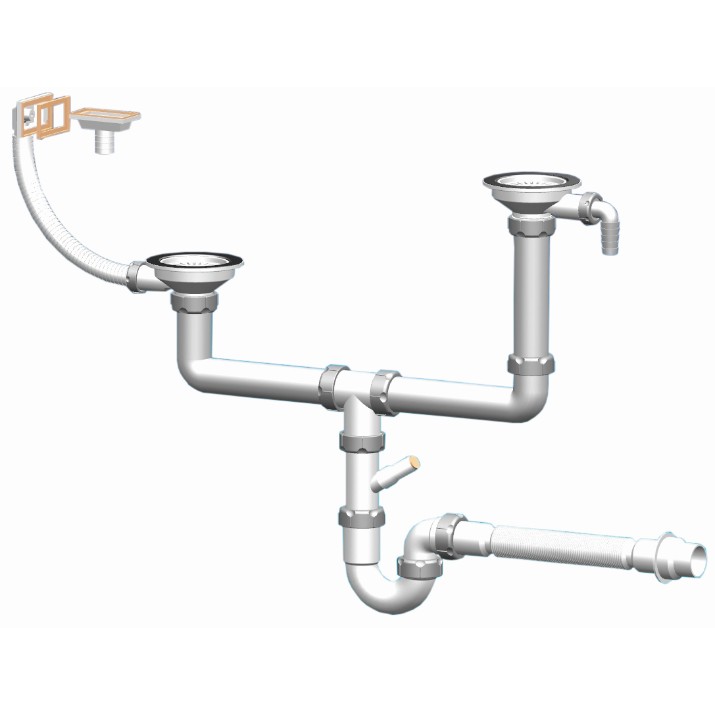 Chiuvetă de bucătărie Florentina Combi 860K Sand (21.410.D0860.107)